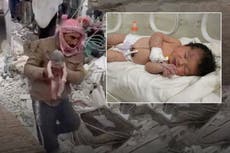 Miracle baby born in Turkey earthquake rubble as mother trapped during labour dies