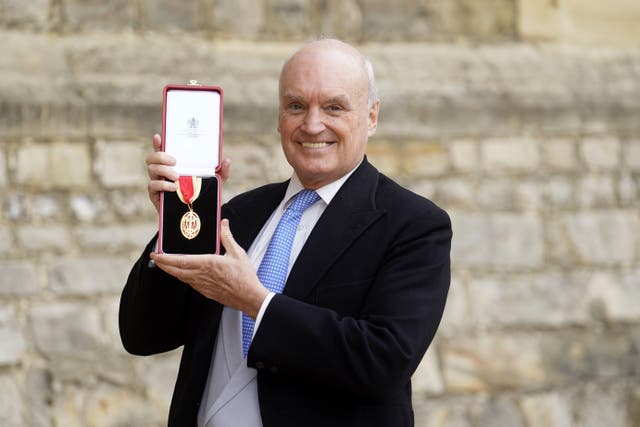 Sir Nicholas Coleridge is knighted by King Charles at Windsor Castle (Andrew Matthews/PA Wire)