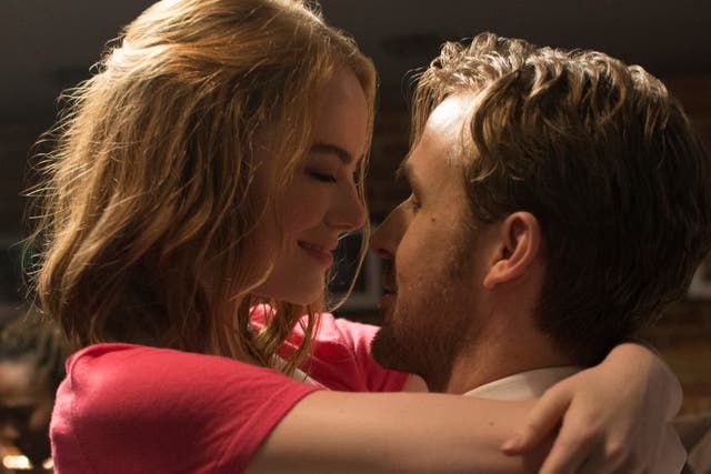 <p>Emma Stone and Ryan Gosling in ‘La La Land'</p>
