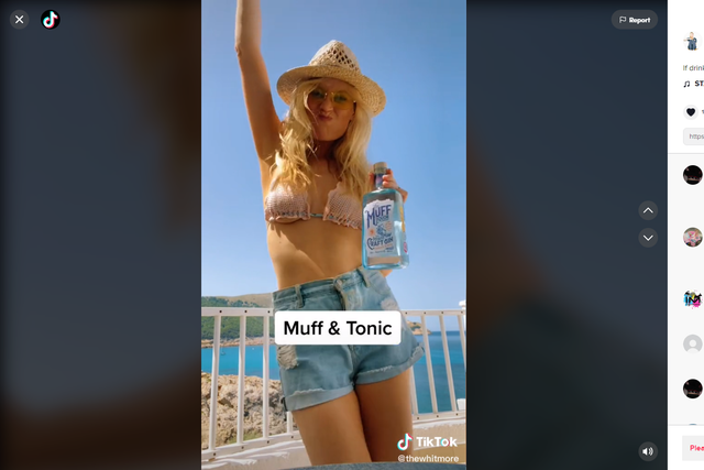 One of the posts by Laura Whitmore for The Muff Liquor Company banned by the Advertising Standards Authority (ASA/PA)