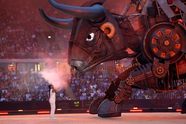 The Raging Bull during the opening ceremony of the Birmingham 2022 Commonwealth Games (David Davies/PA)