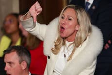 Marjorie Taylor Greene shouts ‘liar’ at Biden during SOTU after disrupting last year’s speech by heckling