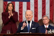 State of the Union 2023 – live: Greene yells ‘liar’ at Biden’s address as Bono, Tyre Nichols’ family look on