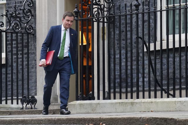 <p>Greg Hands, Conservative Party chairman, leaves after a Cabinet meeting in Downing Street, London (James Manning/PA)</p>