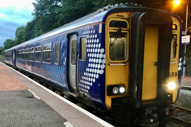 <p>Going cheap: ScotRail train at Taynuilt station on the line from Glasgow to Oban</p>