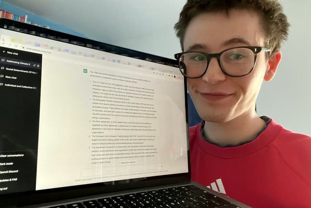 <p>Pieter Snepvangers graduated from uni last year but decided to test the AI software to see if in theory it could be used for coursework</p>