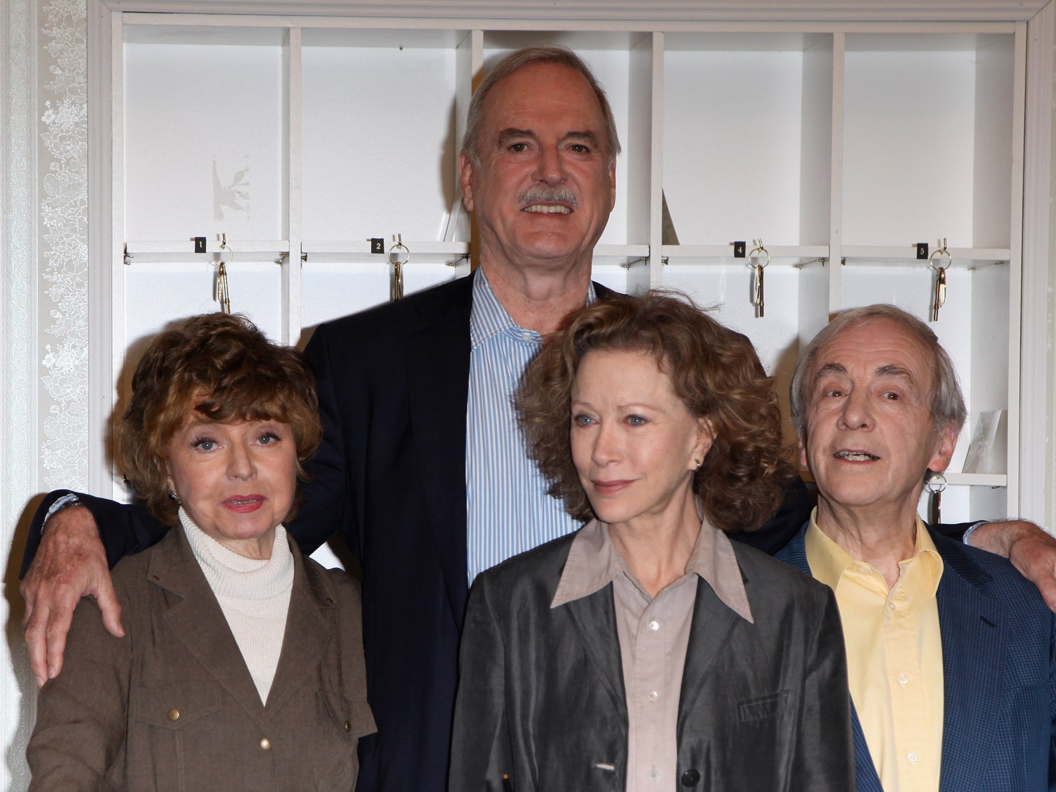 The original cast of ‘Fawlty Towers’: Prunella Scales, John Cleese, Connie Booth and Andrew Sachs, pictured in 2009