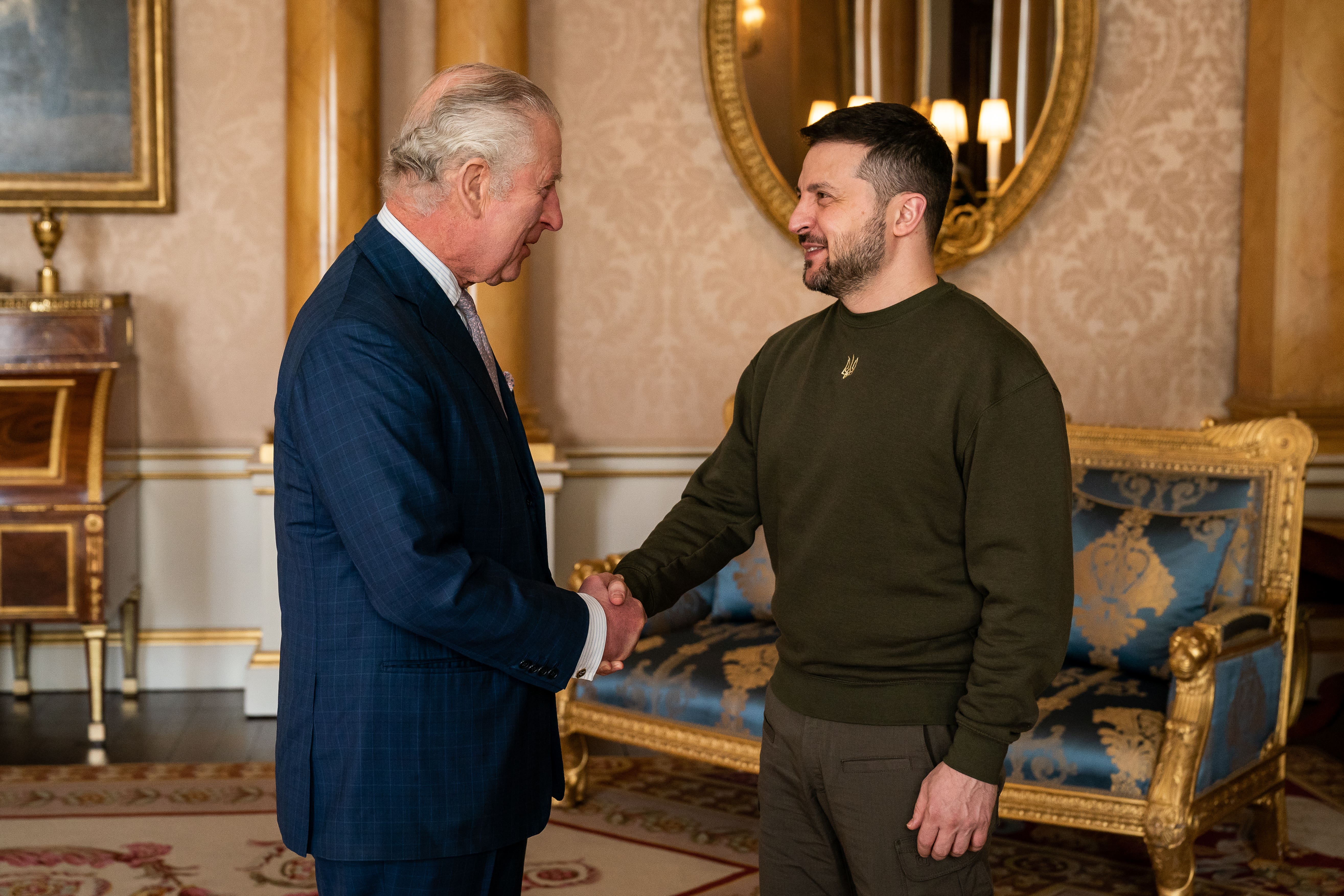 King Charles III holds an audience with Ukrainian President Volodymyr Zelensky (Aaron Chown/PA)