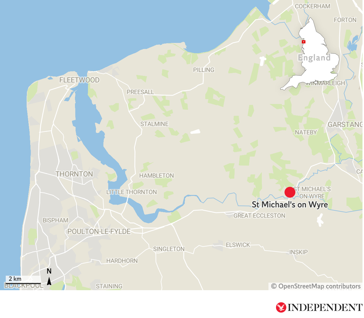 A map shows the distance between the spot where Nicola Bulley went missing and the open sea