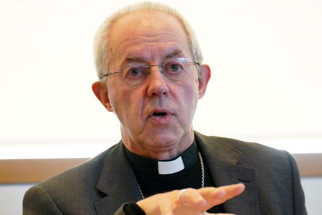 The Archbishop of Canterbury Justin Welby spoke in favour of allowing the blessing of same-sex partnerships in the Church of England (Jonathan Brady/PA)