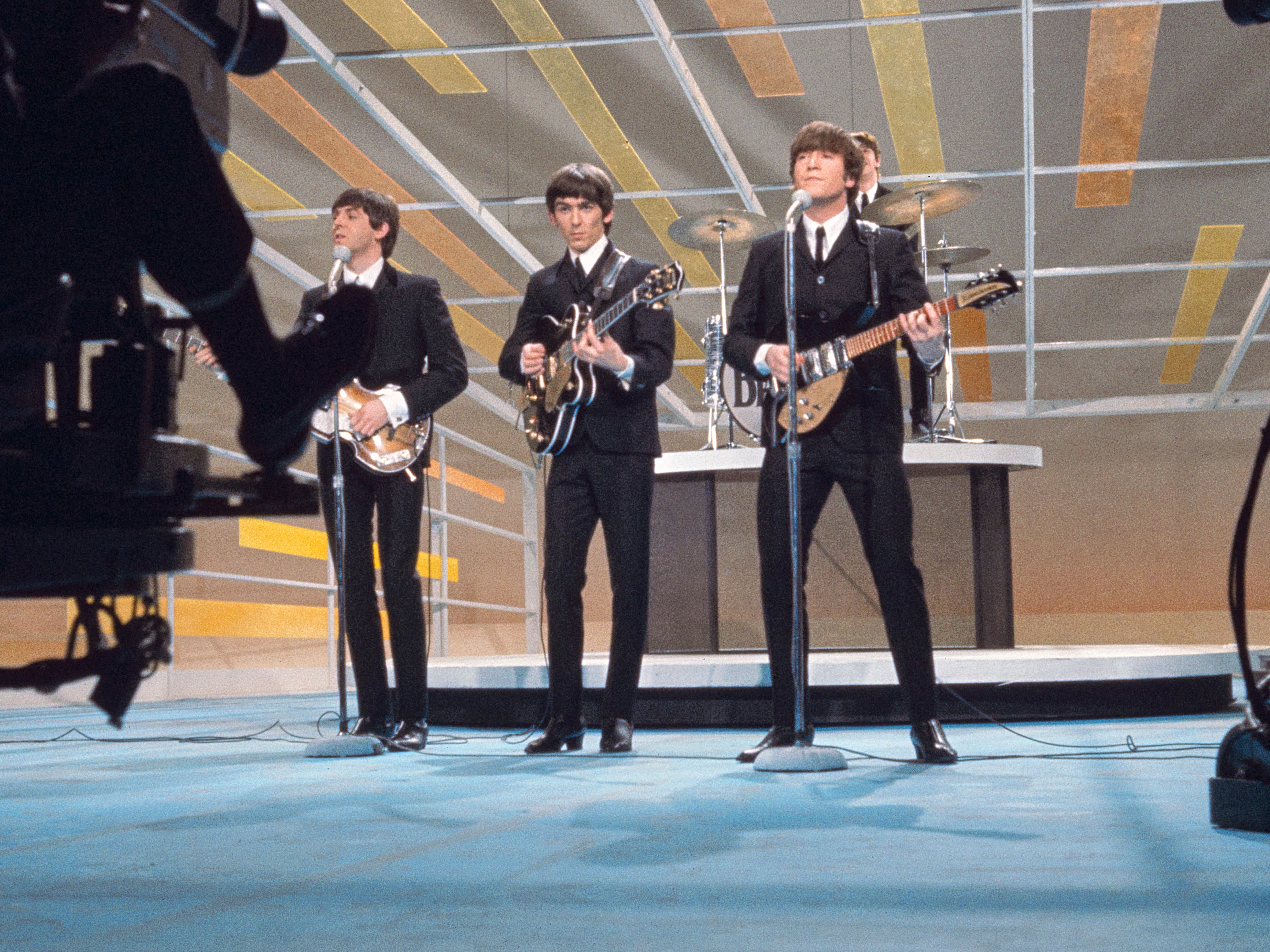 The Beatles performing on ‘The Ed Sullivan Show’ in New York City in February 1964