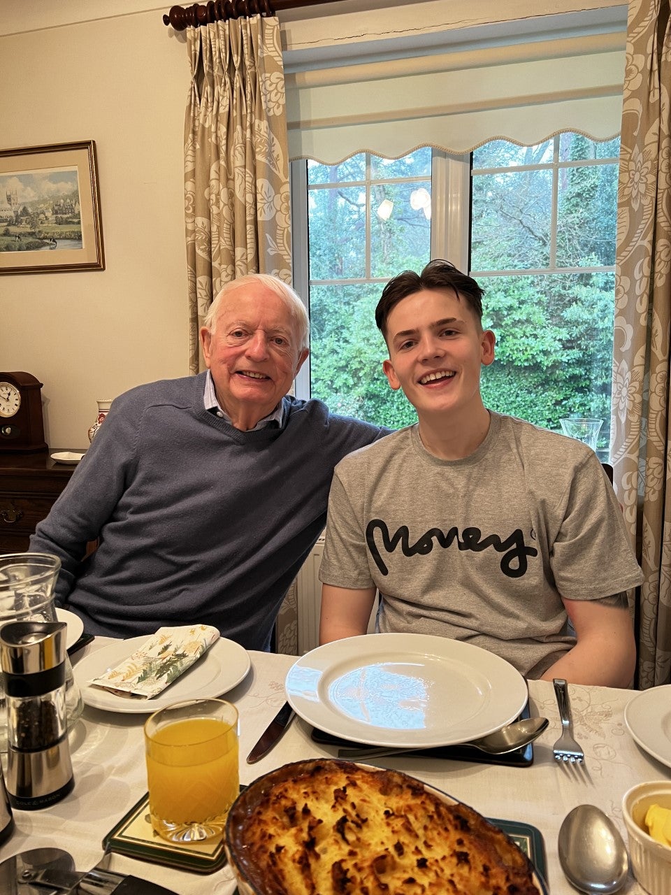 Sam with his grandfather
