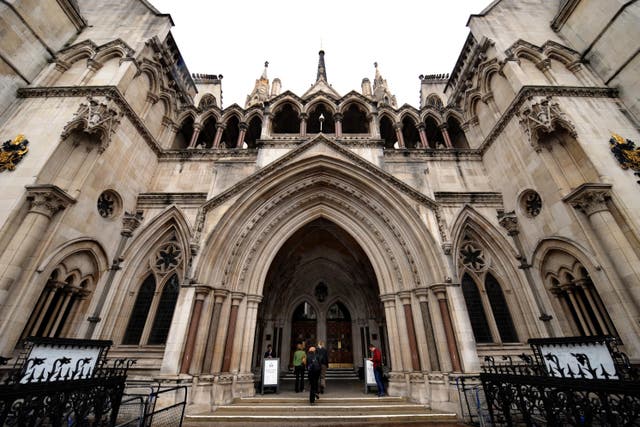 The case is being heard in the family division of The High Court on the Strand, London (Anthony Devlin /PA)