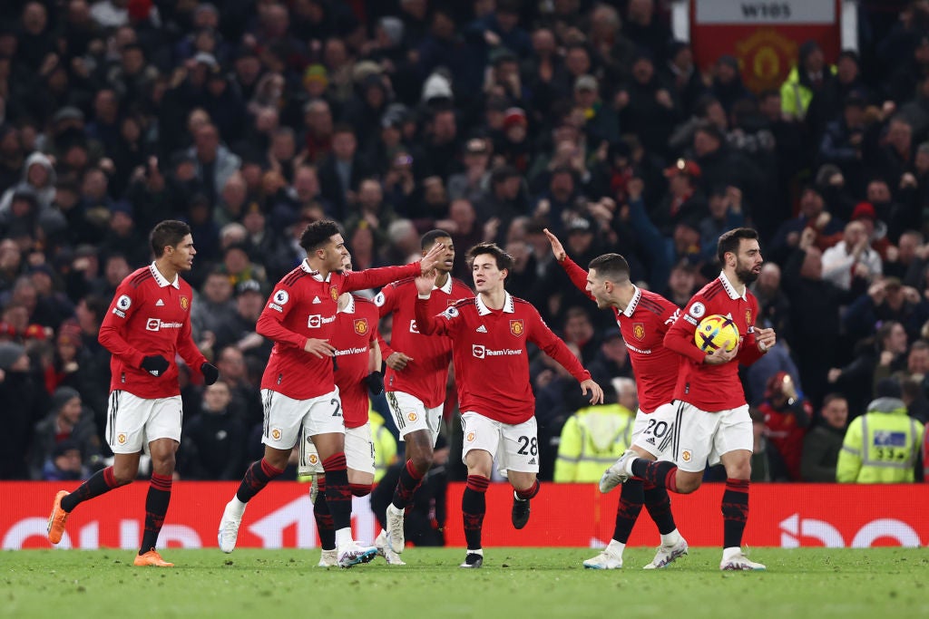 Sancho equalised for Manchester United in a breathless game