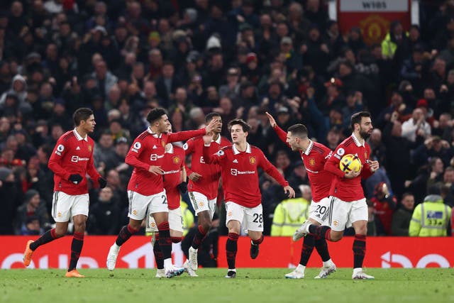 <p>Sancho equalised for Manchester United in a breathless game  </p>