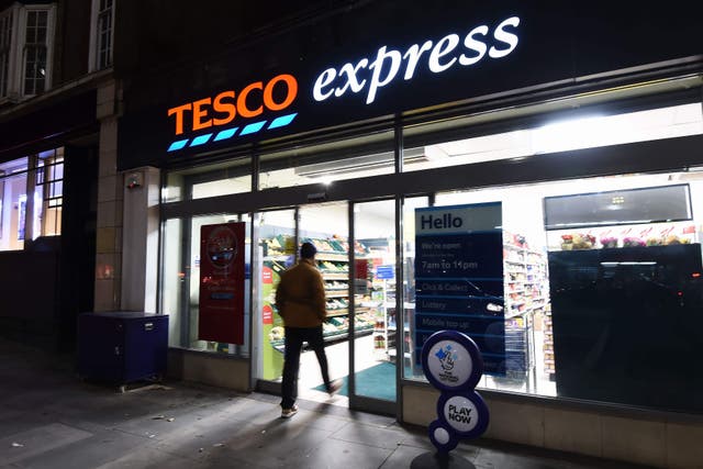 General view of a Tesco Express in Streatham Hill, London (PA)