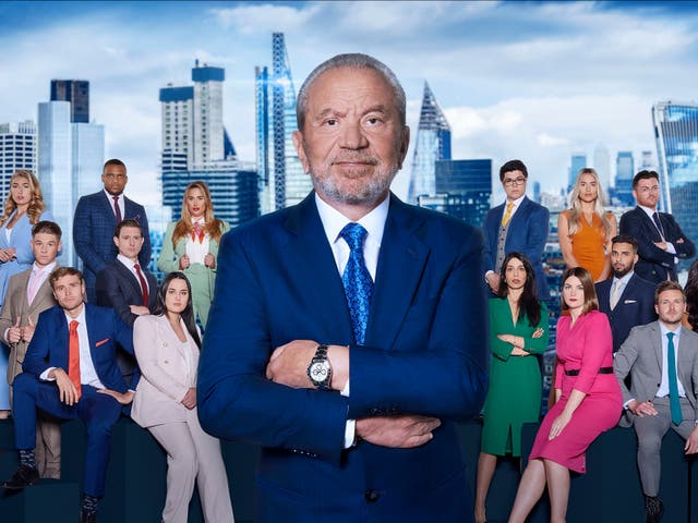<p>Alan Sugar and the line-up for the 2023 series of ‘The Apprentice'</p>