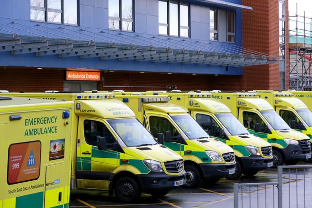 <p>Ambulances across England have improved their response times for reaching people who called 999, new data shows (Gareth Fuller/PA)</p>