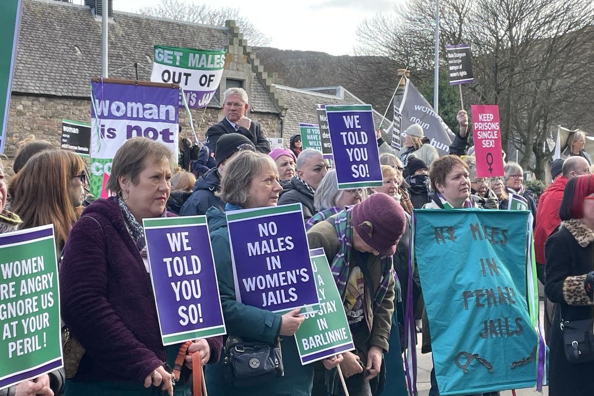 Campaigners stage protest against transgender criminals in women’s prisons