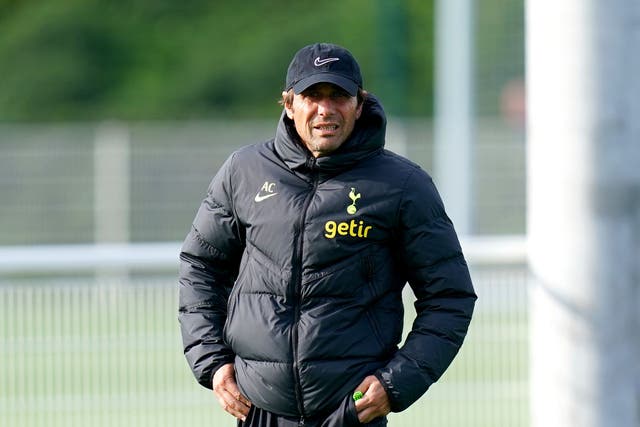 Antonio Conte returned to work at Tottenham after surgery to remove his gallbladder last week (Adam Davy/PA)