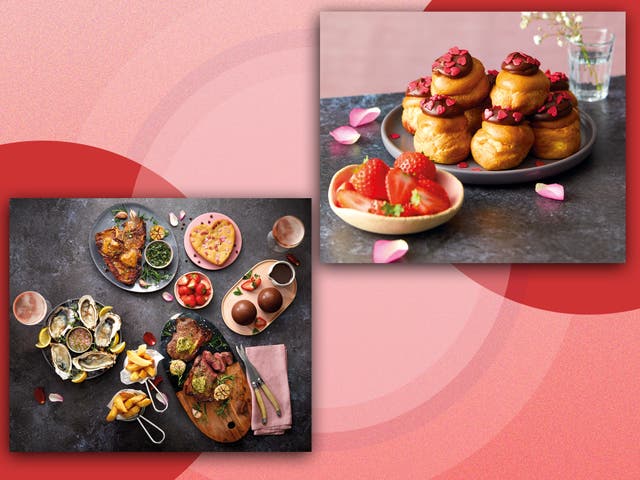 <p>Dishes include scallop and champagne gratins and vegan chocolate melt in the middle hearts  </p>