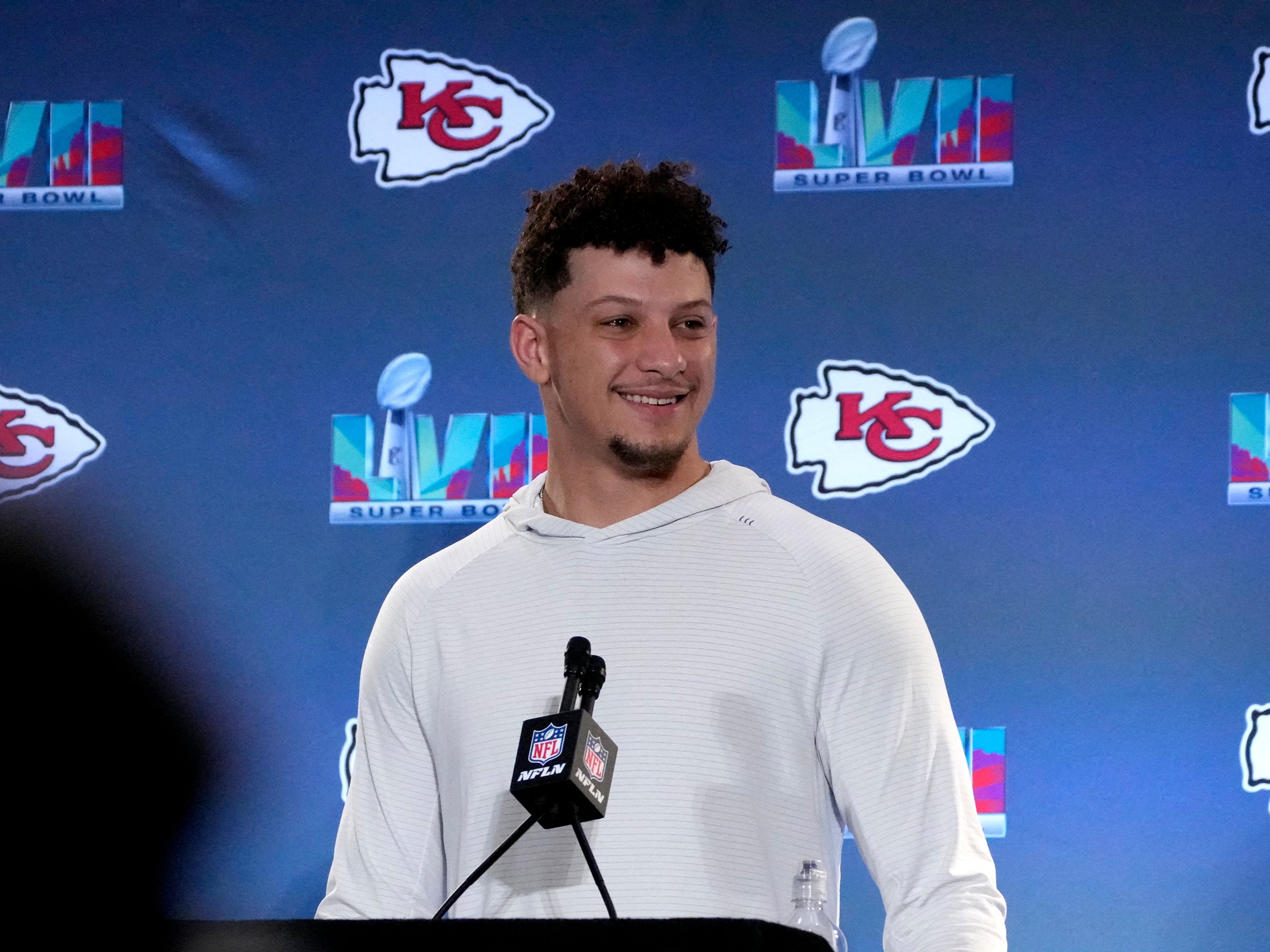 Kansas City Chiefs quarterback Patrick Mahomes is relaxed ahead of his third Super Bowl