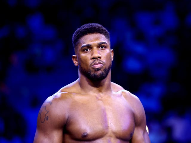 <p>Anthony Joshua moments before his heavyweight title rematch with Oleksandr Usyk</p>