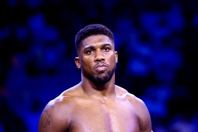 <p>Anthony Joshua moments before his heavyweight title rematch with Oleksandr Usyk</p>