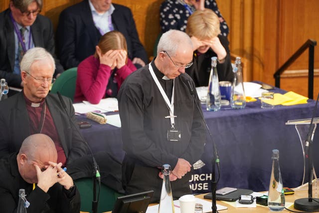Archbishop of Canterbury Justin Welby spoke passionately during a two-day debate at the Synod (James Manning/PA)