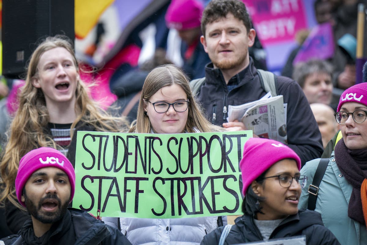 Students stand with university staff ‘forced’ into strike action