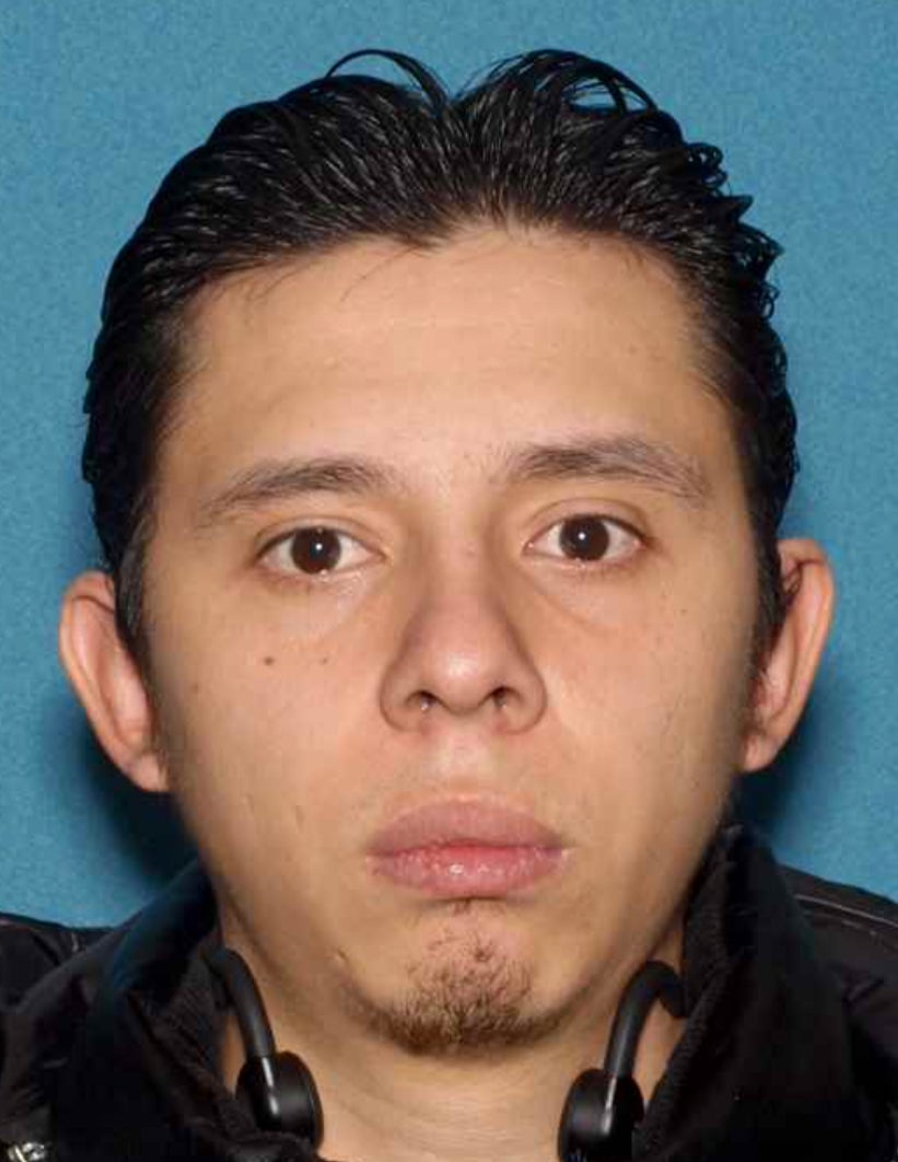 Leiner Miranda Lopez, 26, is also being sought by police and faces the same charges as Mr Santana