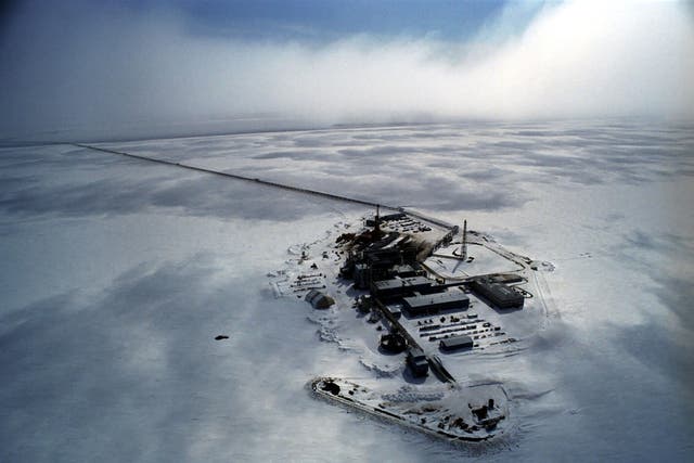 <p>An oil installation in Prudhoe Bay, Alaska, the region where officials said on Friday the military shot down an unidentified ‘object’ posing a risk to civilian air traffic </p>