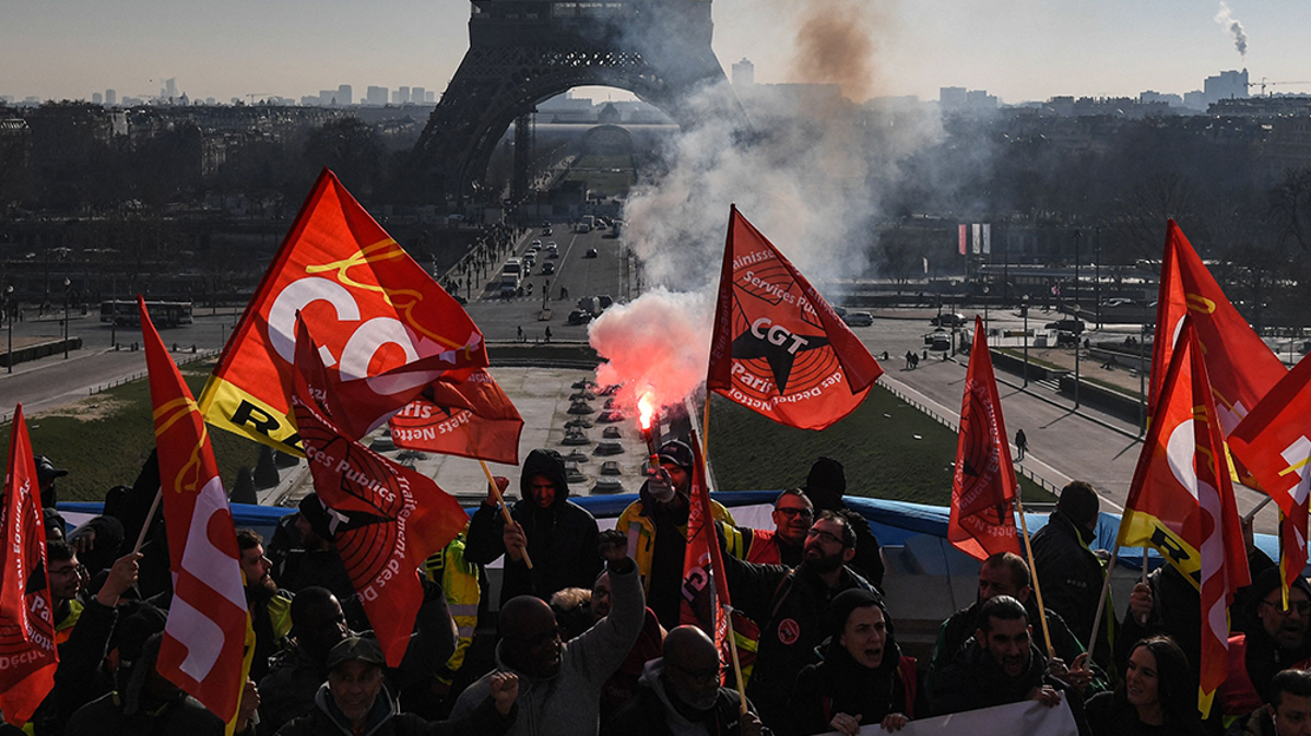 Watch live as unions march against French pension reform plan in fourth national day of protests