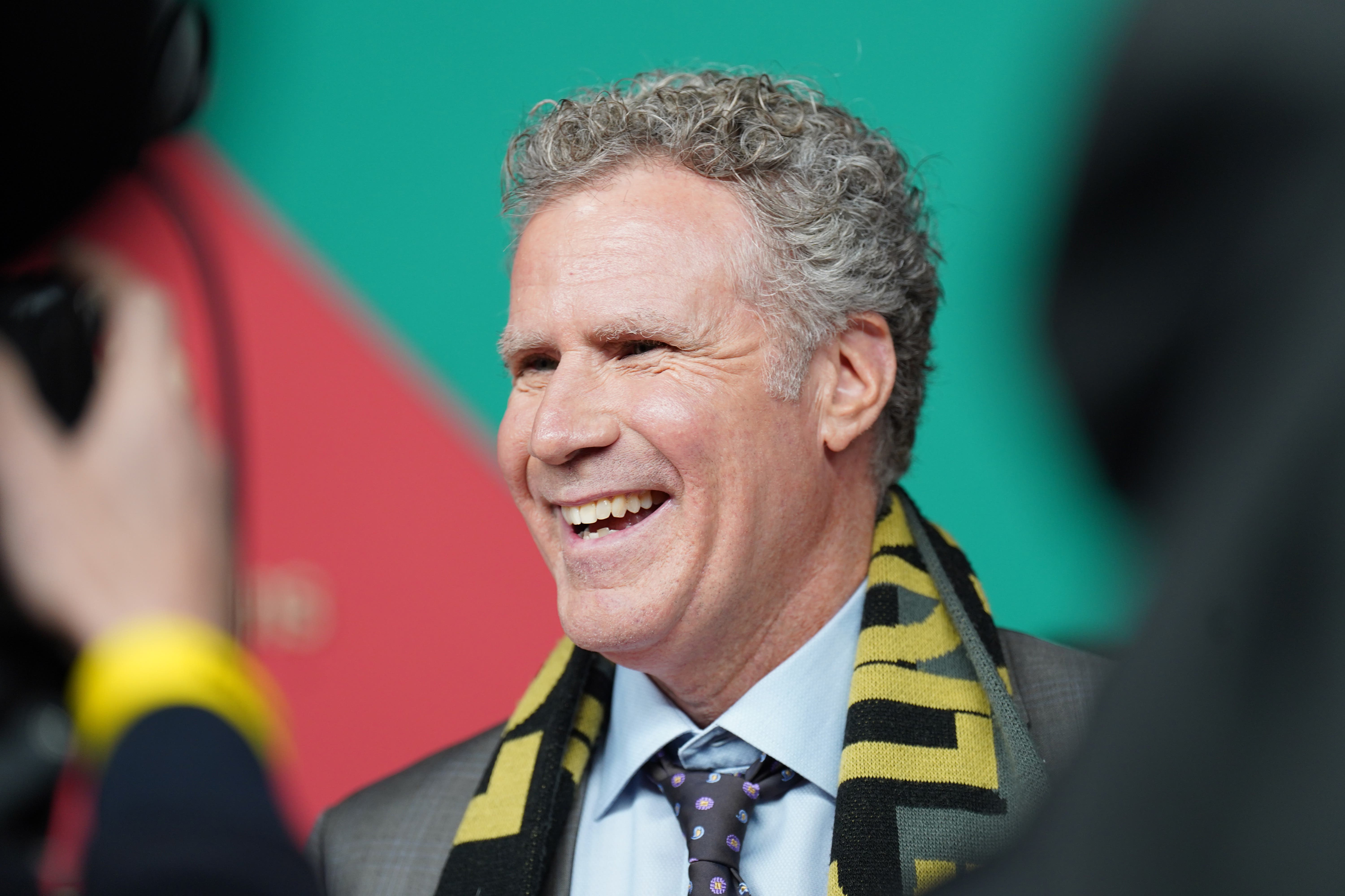 American actor and comedian Will Ferrell joined Wrexham fans for their National League game against Wealdstone (James Manning/PA)