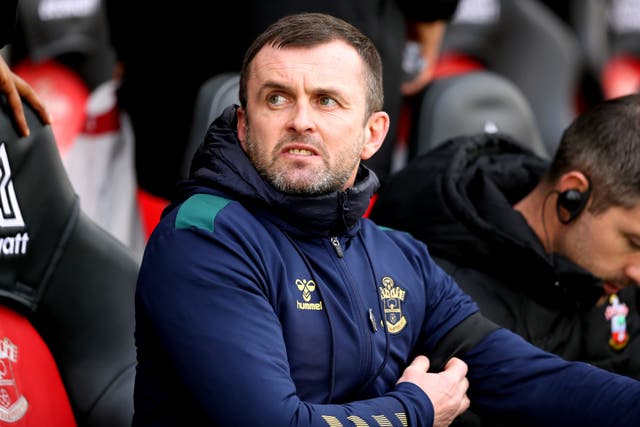 Nathan Jones saw his side lose to 10-man Wolves (Kieran Cleeves/PA)