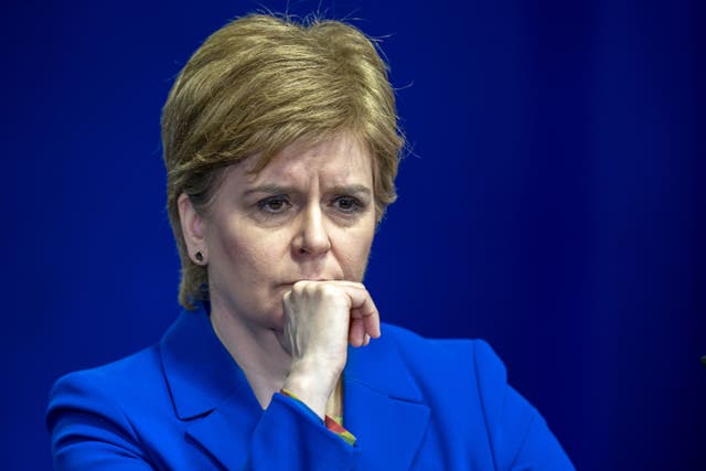 Four in 10 Scots think Nicola Sturgeon should resign, according to a new poll (Jane Barlow/PA)