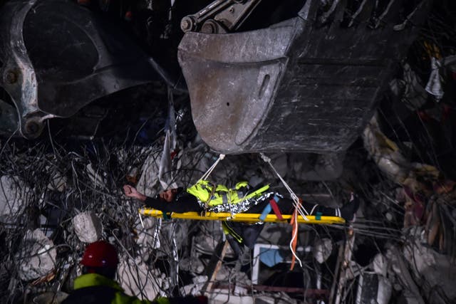 Foreign Office minister Andrew Mitchell has said the situation in the areas devastated by earthquakes in Turkey and Syria is ‘bleak beyond belief’ (Ismail Coskun/IHA/AP)