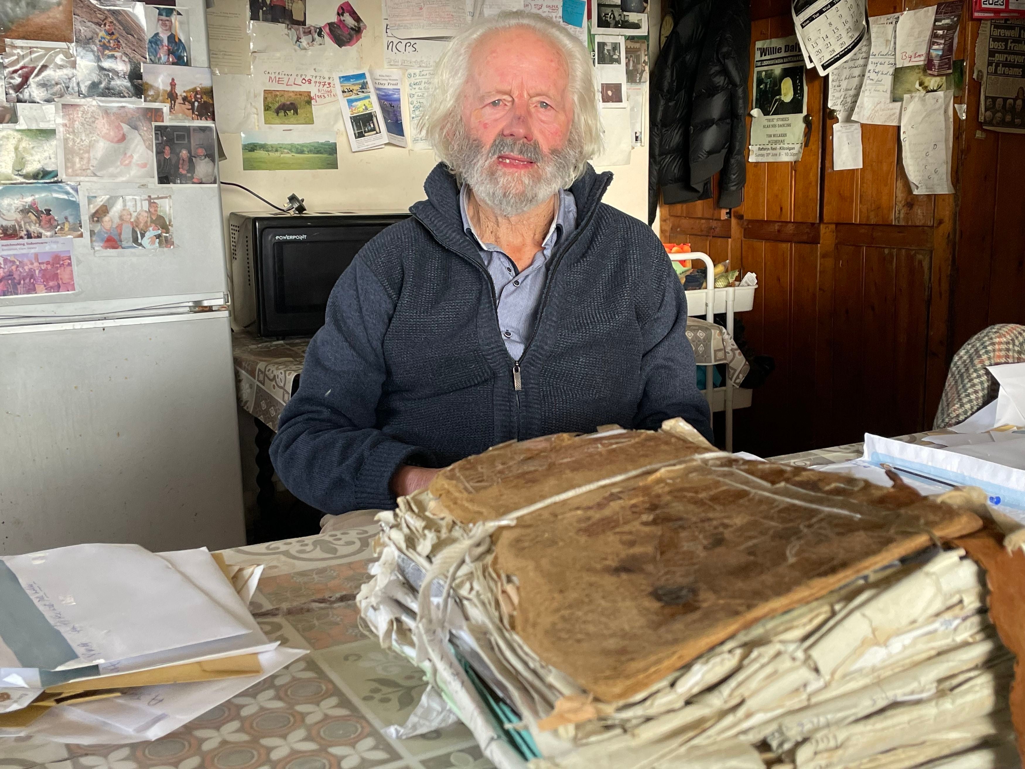 Irish traditional match maker Willie Daly in the kitchen of his home on a donkey farm close to Lisdoonvarna, Co Clare