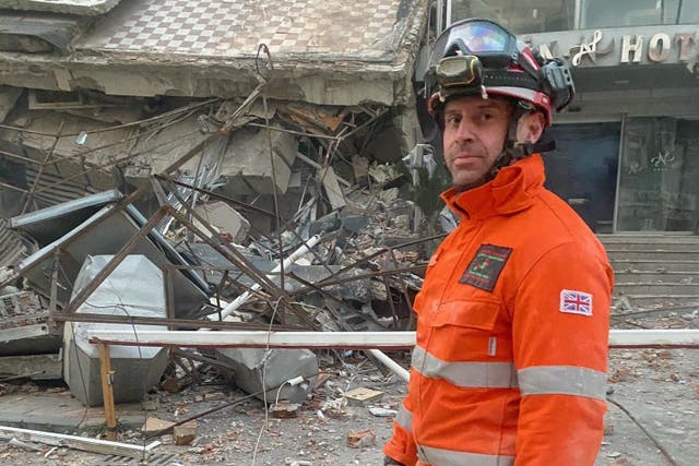 Rescue team member Phil Irving says the devastation caused by the earthquake could be the worst he’s seen since Indonesia in 2009 (PA)