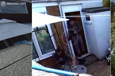 Moments before victim shot in head with crossbow at point-blank range captured on CCTV