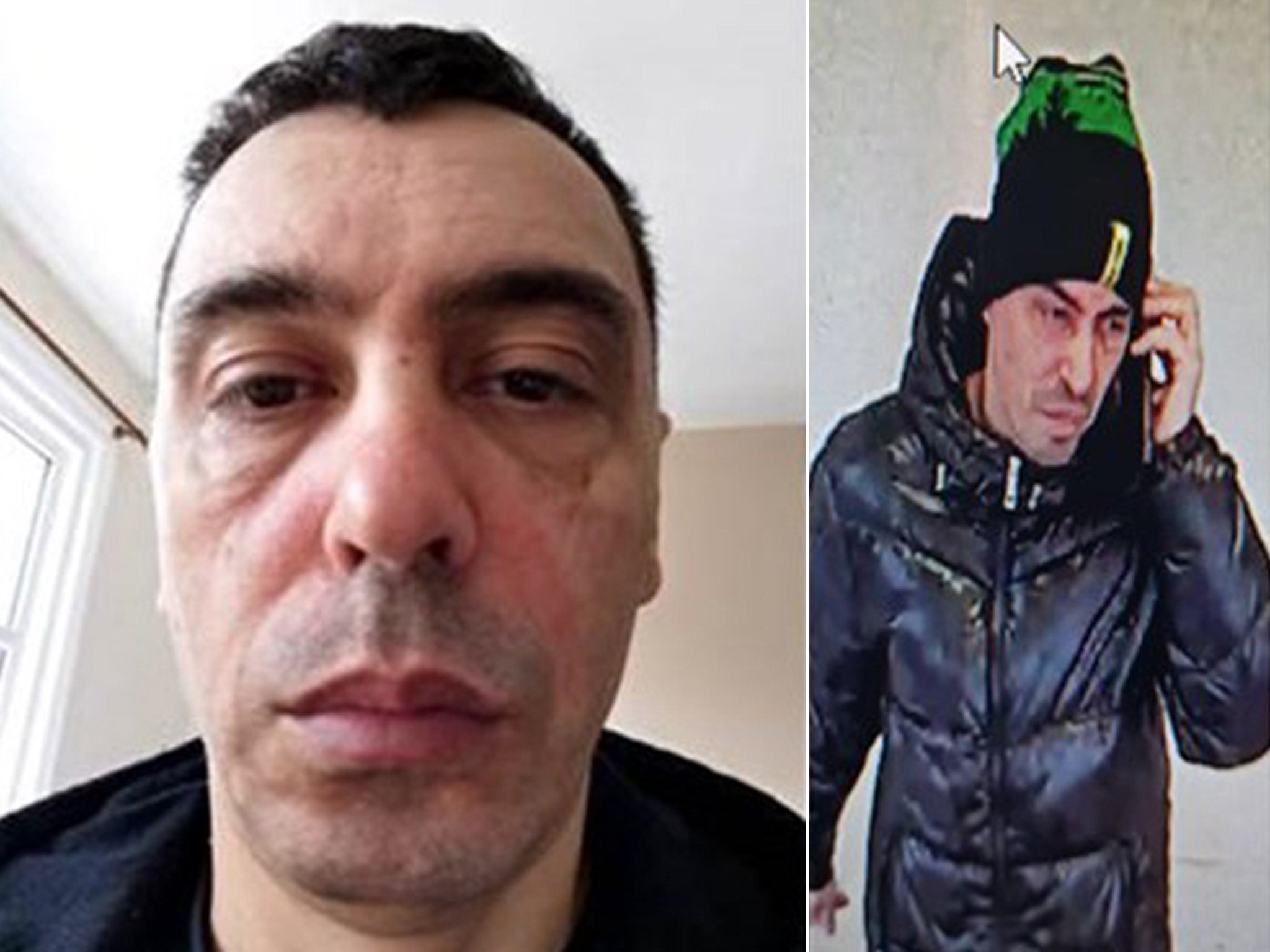 Georgian Constantin, who police are looking for in connection with the death of Valentina Cozma