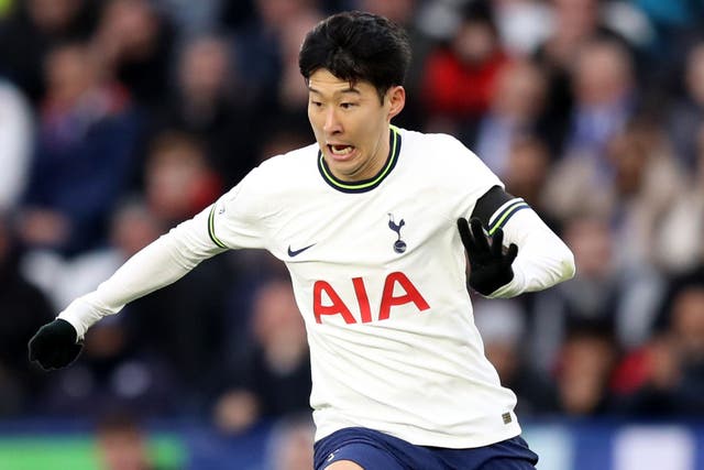 Tottenham’s Son Heung-min struggled against Leicester (Isaac Parkin/PA)
