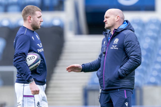 Finn Russell and Gregor Townsend are now ‘on the same page’ (Jane Barlow/PA)