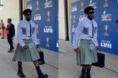 Fans praise JuJu Smith-Schuster after he arrives at Super Bowl in skirt: ‘Kilt the Super Bowl fit’