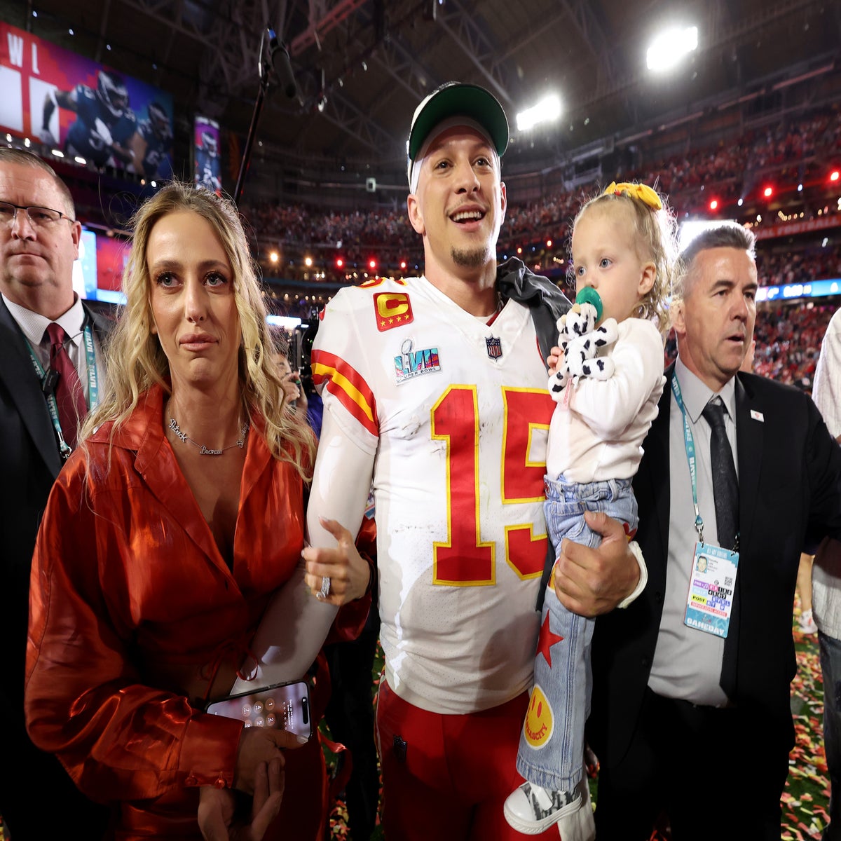 Patrick Mahomes celebrates Super Bowl 2023 win with daughter Sterling Skye | The Independent