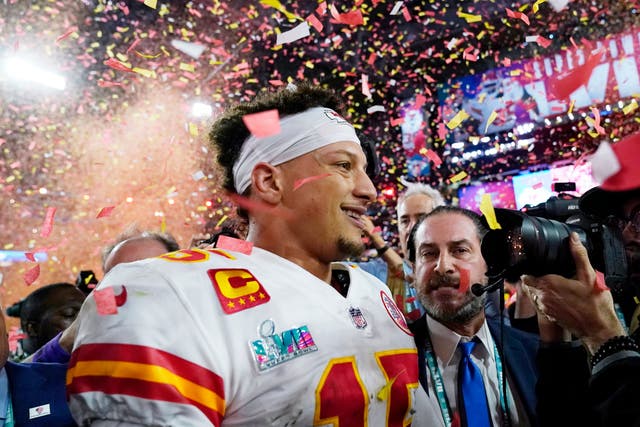 Patrick Mahomes has engineered a second-half comeback for his Kansas City Chiefs to defeat the Philadelphia Eagles and claim their second Super Bowl in four years.(Abbie Parr/AP)
