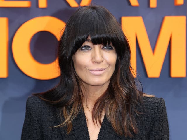 <p> Claudia Winkleman attends the "Operation Mincemeat" UK premiere at The Curzon Mayfair on April 12, 2022</p>