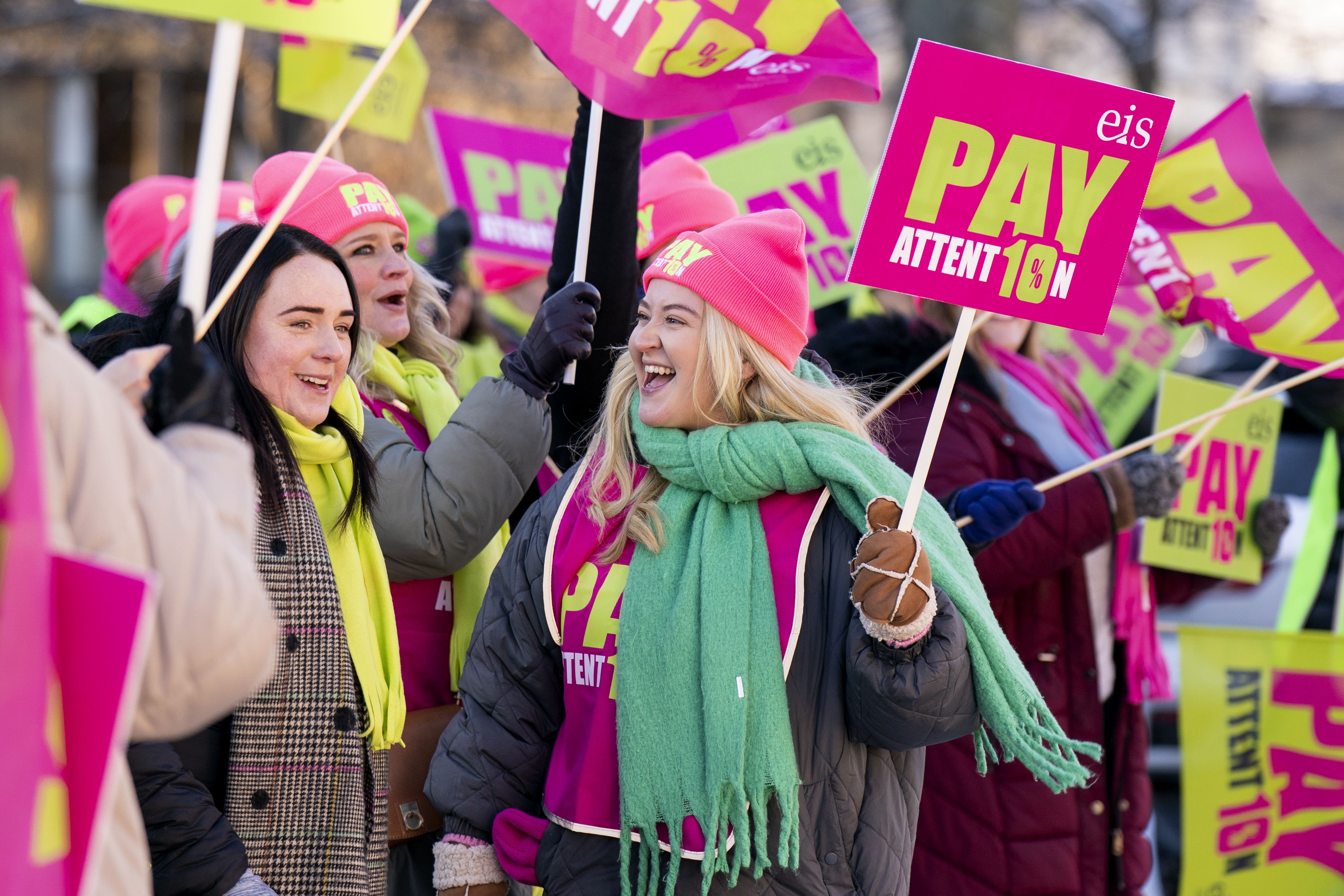 Teachers are demanding an improved pay offer. (Jane Barlow/PA)