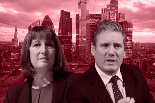 <p>Shadow chancellor Rachel Reeves and Keir Starmer </p>