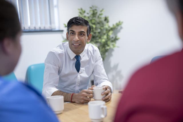 <p>Prime Minister Rishi Sunak during a visit to Oldham Community Diagnostic Centre in Oldham, Greater Manchester (James Glossop/The Times/PA)</p>